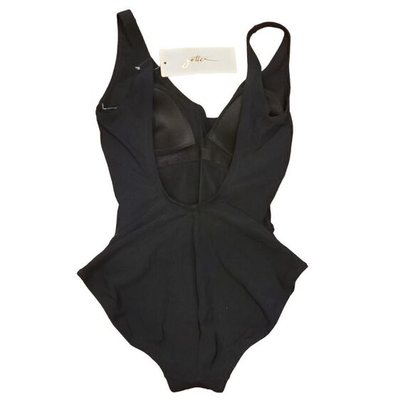 Gottex Black Beaded V-Neck Cross Over Surplice One Piece Swimsuit NOS $188 - Picture 2 of 15